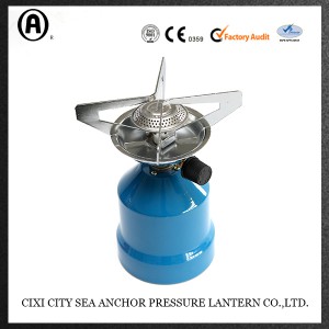 Camping stove for 190g pierceable gas cartridge LC-68-6
